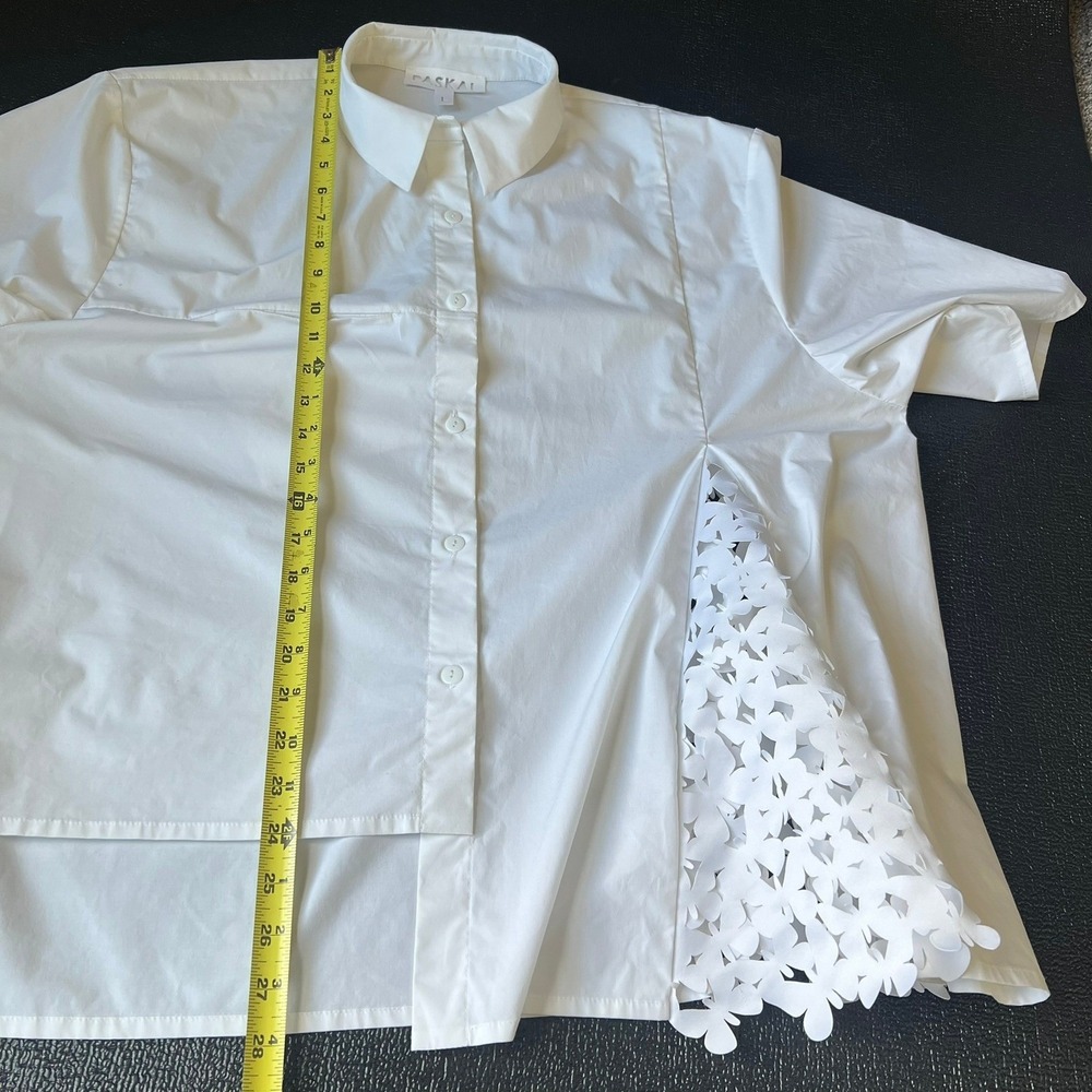 Paskal Atlas Laser Cut Butterfly Asymmetric Oversized Shirt Womens L Avant-garde - Picture 10 of 12